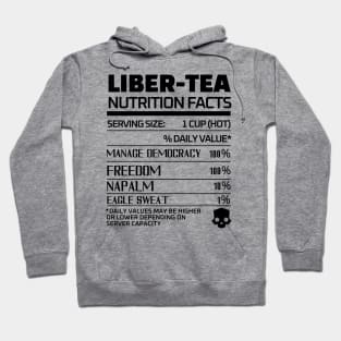 Helldivers 2 'Liber-tea' Nutrition Black Color Hoodie